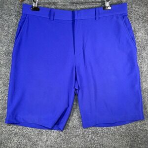 Nike Golf Dri-FIT Shorts Mens 36 Blue Standard Fit Solid Flat Front Performance